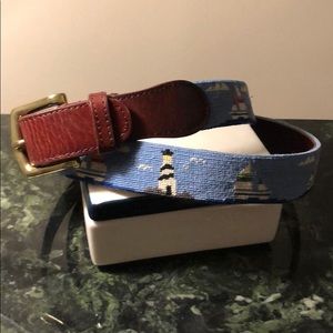 Tucker Blair x Sperry Nautical needlepoint belt 38